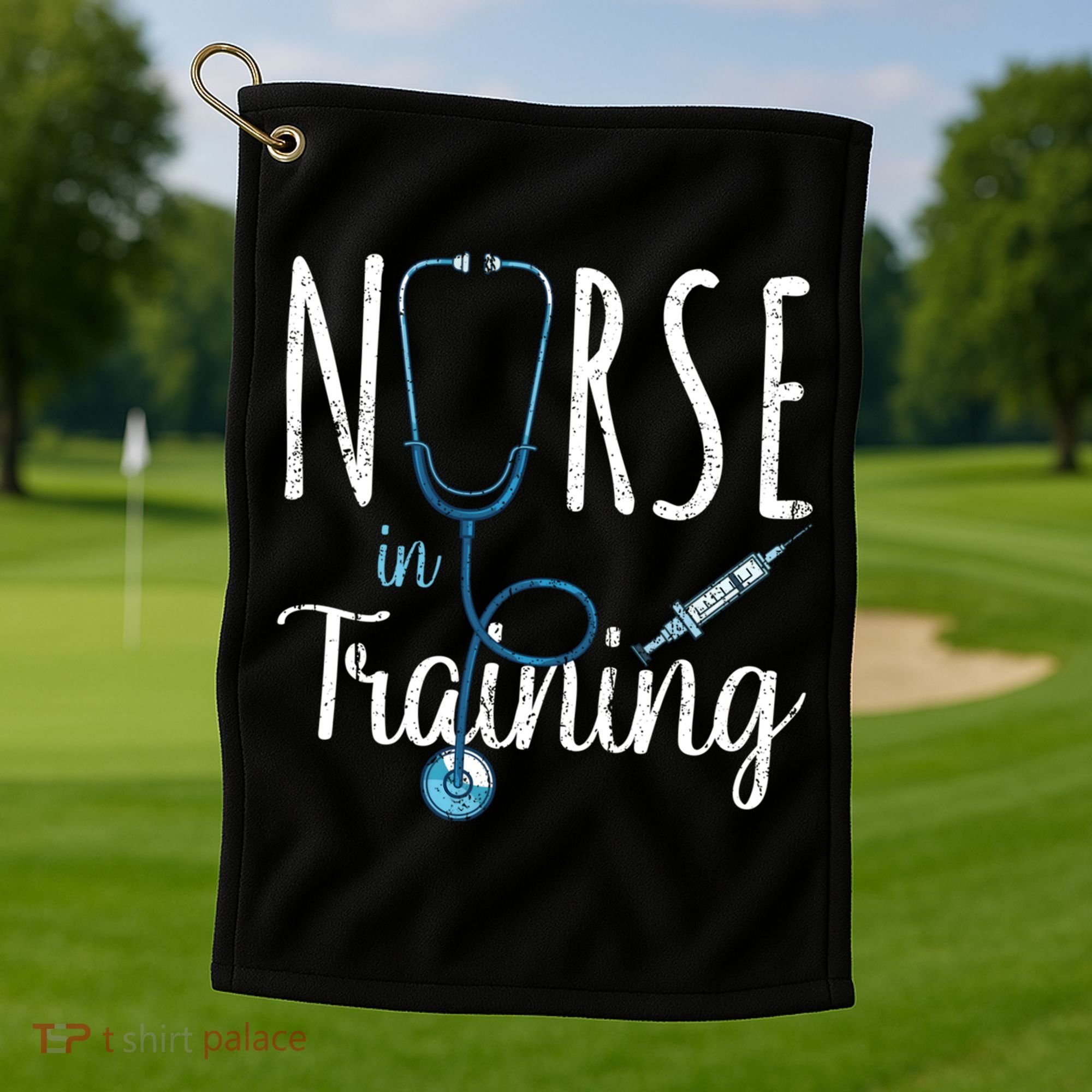 Stethoscope Future Nurse Nursing School Nursery Nurse Gift Golf Towel