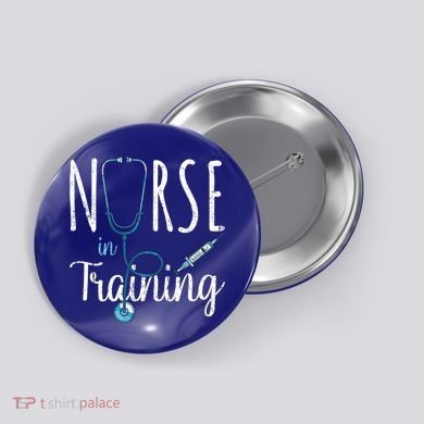 Stethoscope Future Nurse Nursing School Nursery Nurse Gift Button