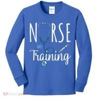 Stethoscope Future Nurse Nursing School Nursery Nurse Gift Kids Long Sleeve Shirt thumb 0