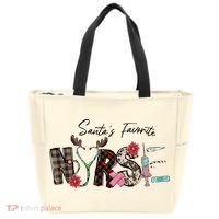 Santa's Favorite Nurse Funny Christmas Tote Bag thumb 0