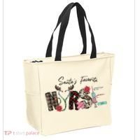 Santa's Favorite Nurse Funny Christmas Tote Bag thumb 2