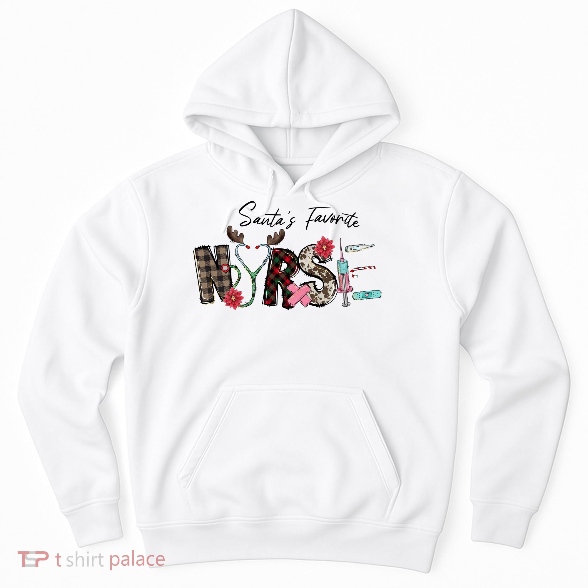 Santa's Favorite Nurse Funny Christmas Hoodie