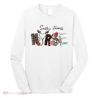 Santa's Favorite Nurse Funny Christmas Long Sleeve Shirt thumb 0