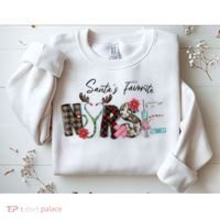 Santa's Favorite Nurse Funny Christmas Sweatshirt thumb 2