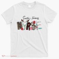 Santa's Favorite Nurse Funny Christmas T-Shirt thumb 0