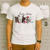 Santa's Favorite Nurse Funny Christmas T-Shirt thumb 6