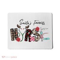 Santa's Favorite Nurse Funny Christmas Mousepad thumb 0