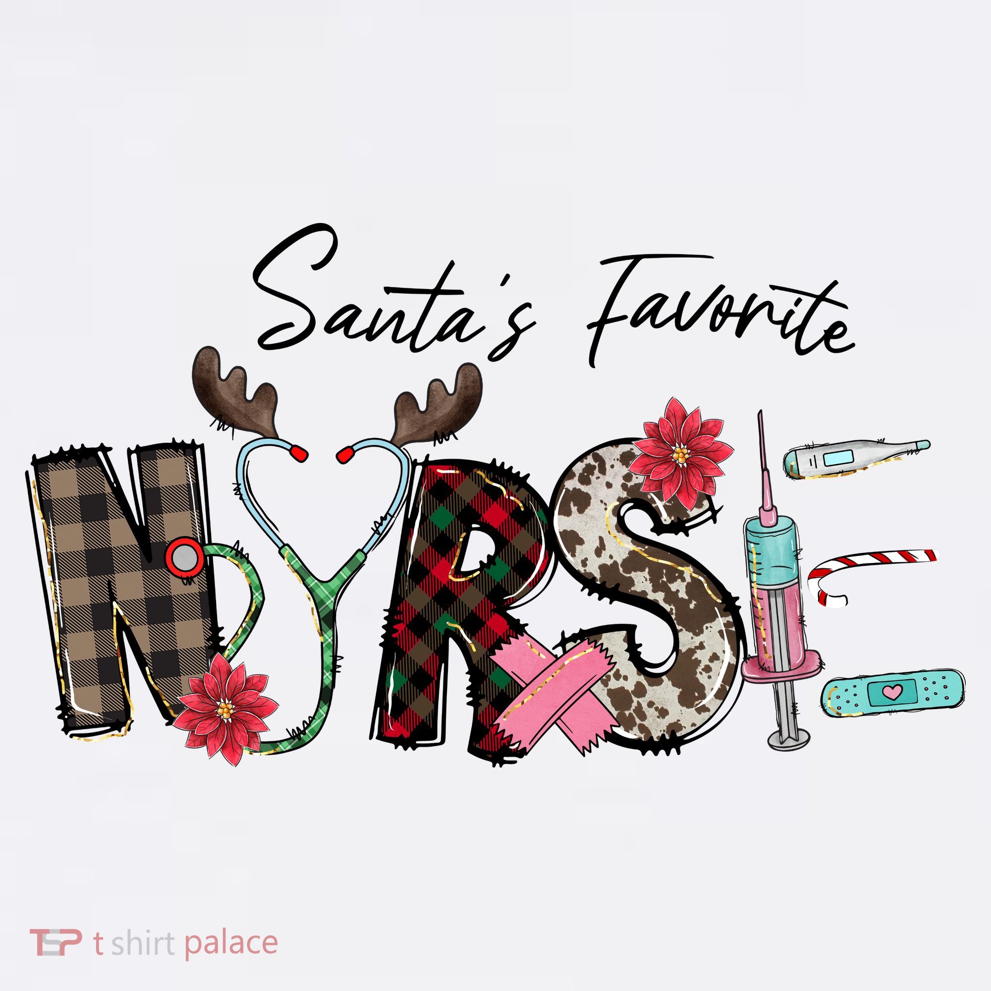 Santa's Favorite Nurse Funny Christmas Women's Tank Top