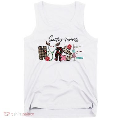 Santa's Favorite Nurse Funny Christmas Tank Top