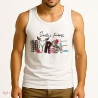 Santa's Favorite Nurse Funny Christmas Tank Top thumb 3