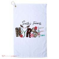 Santa's Favorite Nurse Funny Christmas Golf Towel thumb 0