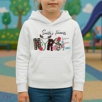 Santa's Favorite Nurse Funny Christmas Kids Hoodie thumb 3