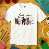 Santa's Favorite Nurse Funny Christmas Kids T-Shirt thumb 3