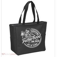 Surviving Fatherhood One Beer At A Time Fathers Day Funny Dad Be Tote Bag thumb 2