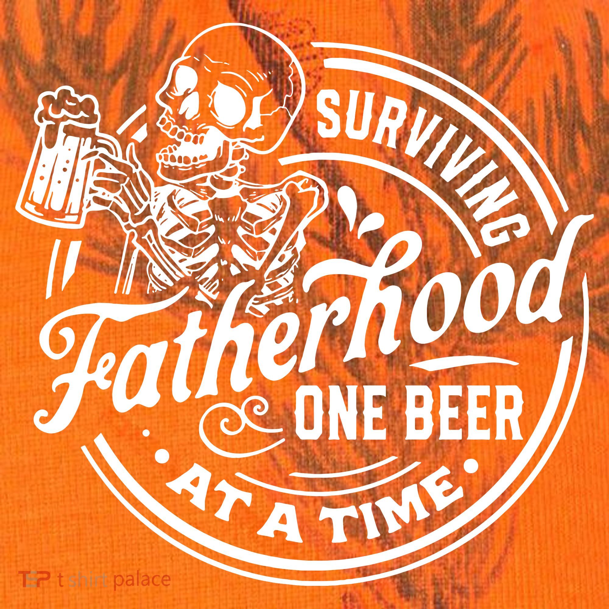 Surviving Fatherhood One Beer At A Time Fathers Day Funny Dad Be Kati Licensed 12" Camo Cuffed Beanie