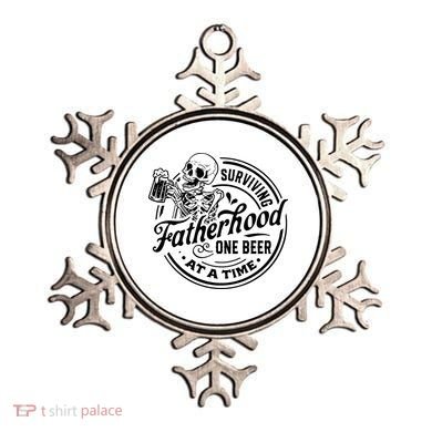 Surviving Fatherhood One Beer At A Time Fathers Day Funny Dad Be Ornament