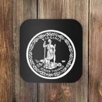 State Flag Of Virginia Seal Roanoke Richmond Norfolk Coaster thumb 0