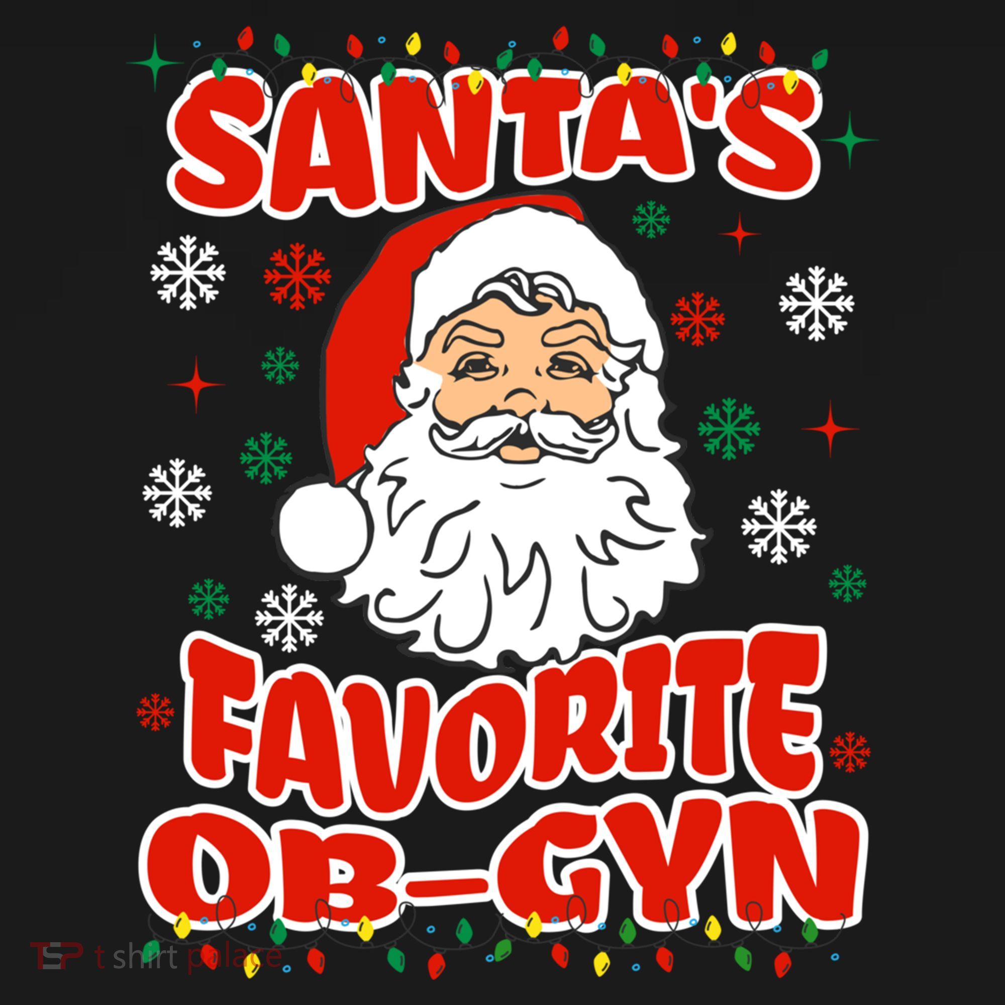 SantaS Favorite Obgyn Christmas Pregnancy Doctor Pajama Swea Doggie Tank