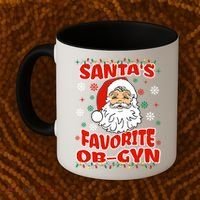 SantaS Favorite Obgyn Christmas Pregnancy Doctor Pajama Swea Coffee Mug thumb 2