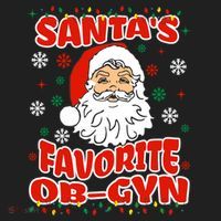 SantaS Favorite Obgyn Christmas Pregnancy Doctor Pajama Swea Hat thumb 2