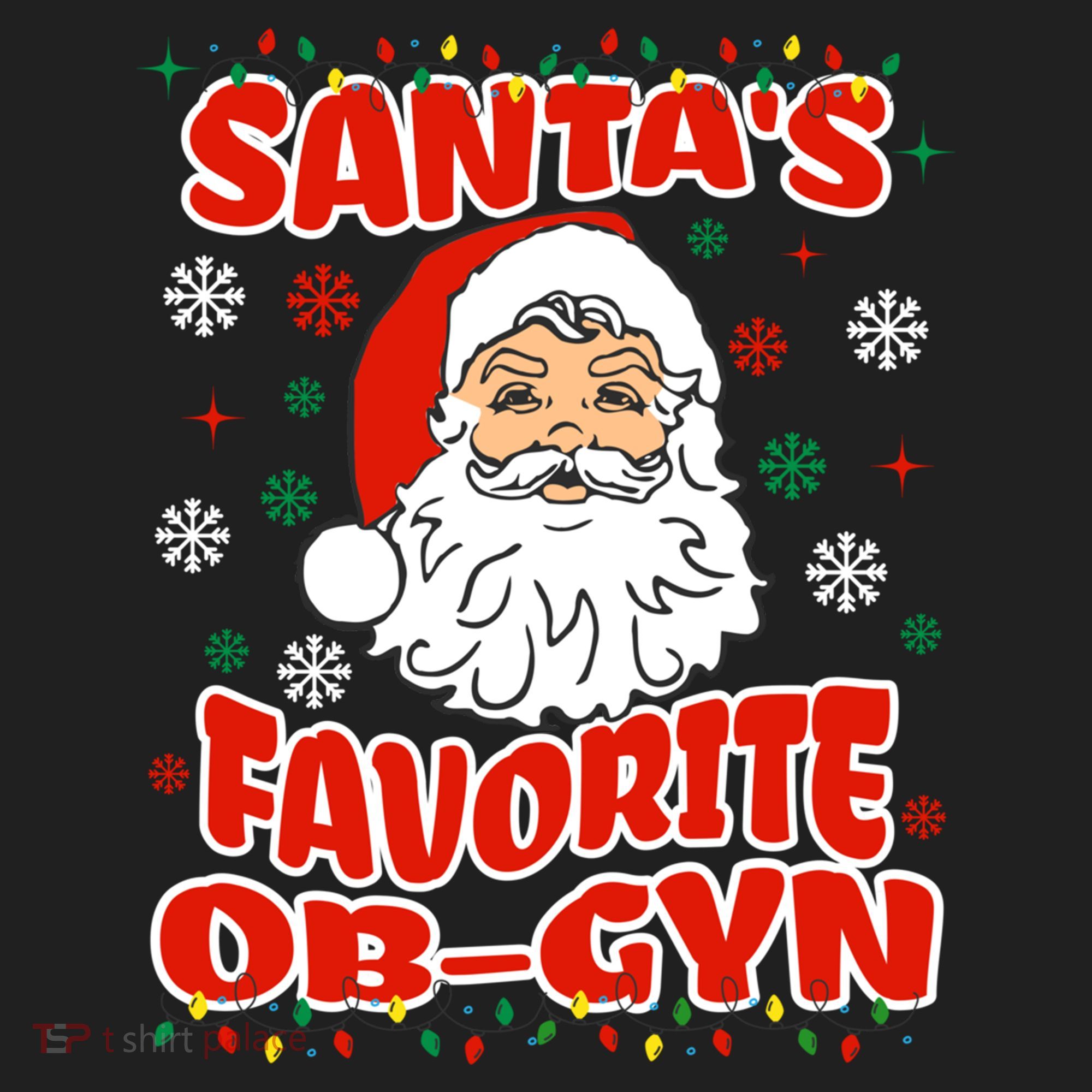 SantaS Favorite Obgyn Christmas Pregnancy Doctor Pajama Swea Golf Towel