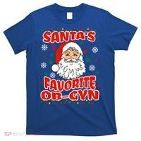 SantaS Favorite Obgyn Christmas Pregnancy Doctor Pajama Swea T-Shirt thumb 0