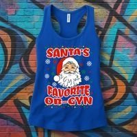 SantaS Favorite Obgyn Christmas Pregnancy Doctor Pajama Swea Women's Tank Top thumb 3