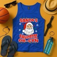 SantaS Favorite Obgyn Christmas Pregnancy Doctor Pajama Swea Tank Top thumb 4
