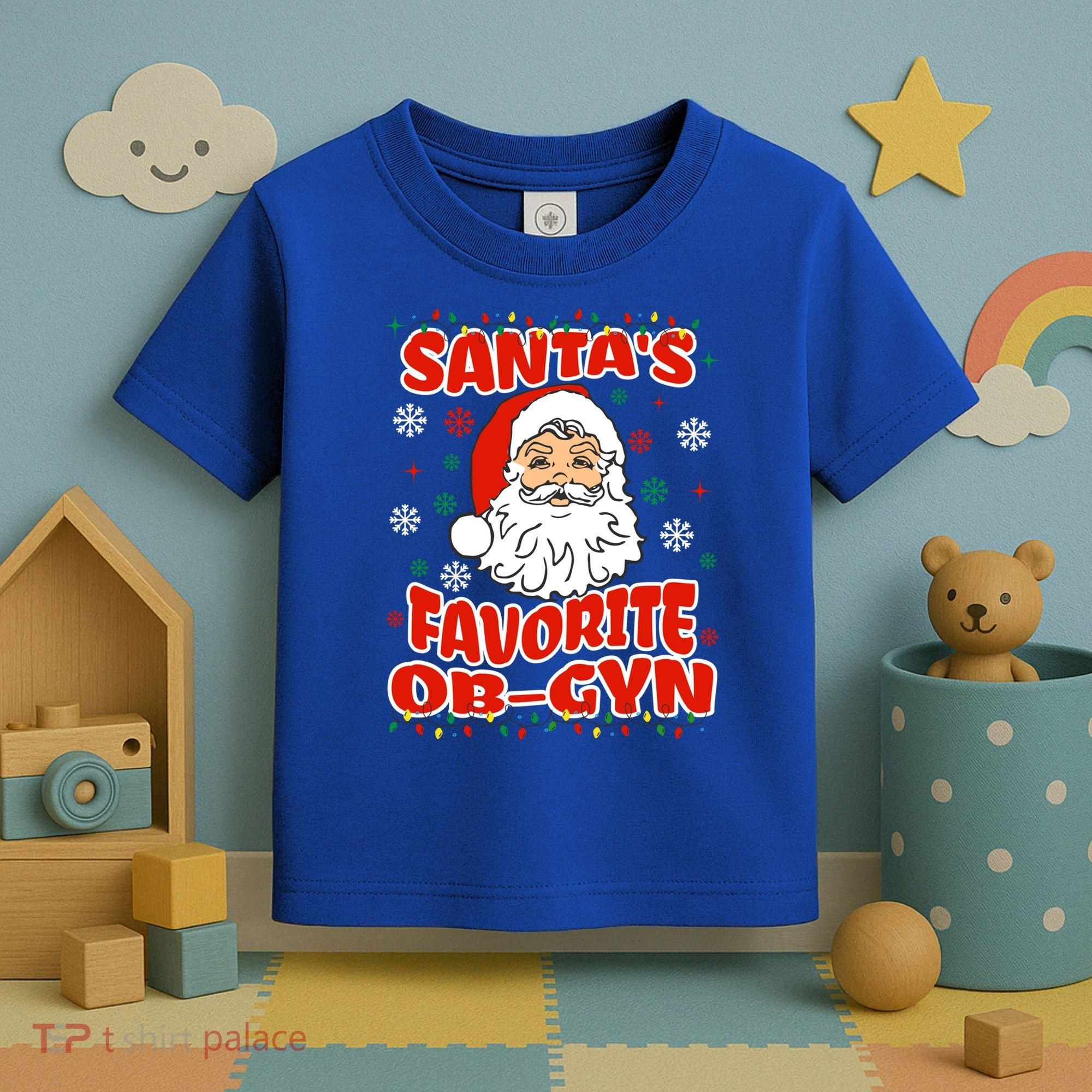 SantaS Favorite Obgyn Christmas Pregnancy Doctor Pajama Swea Toddler T-Shirt