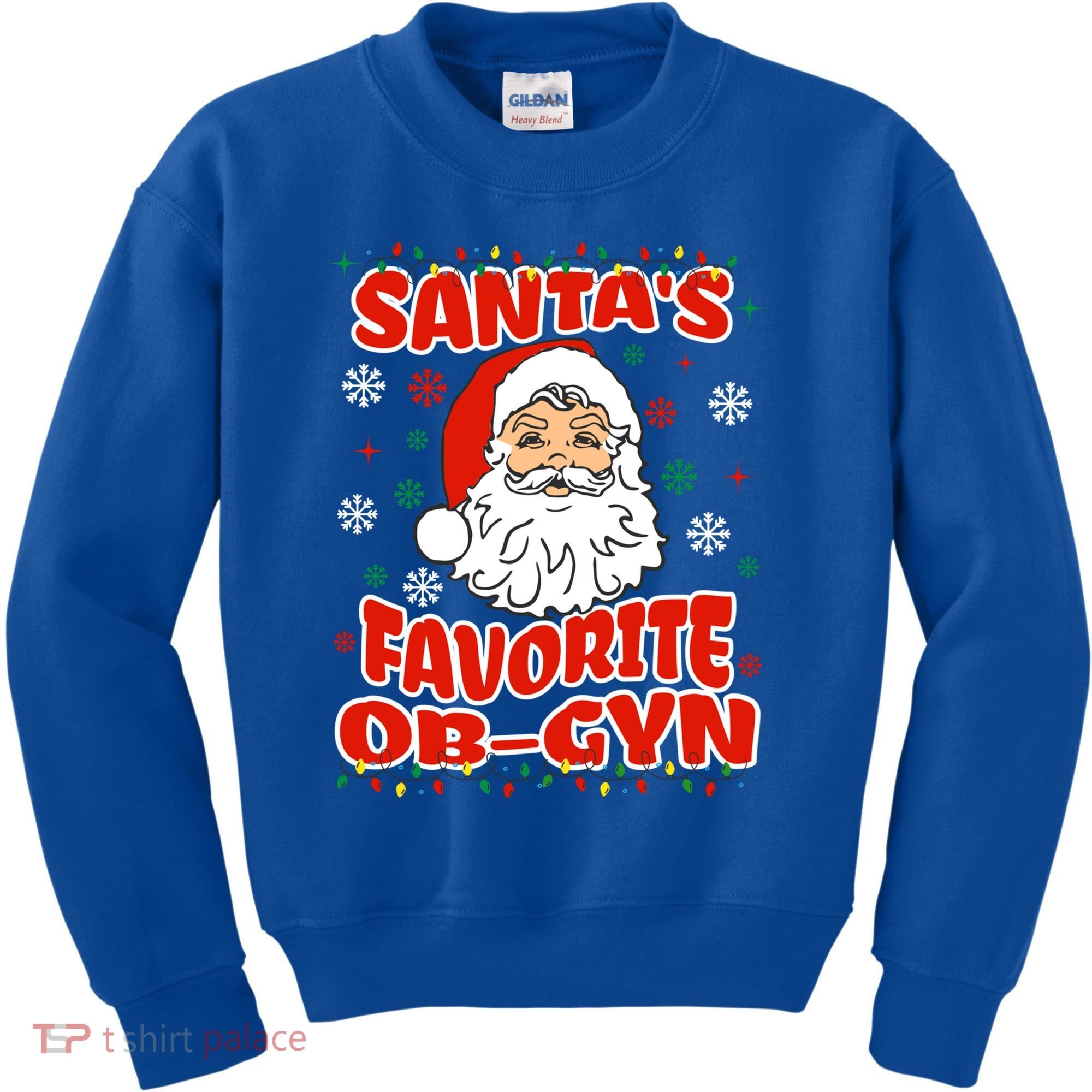 SantaS Favorite Obgyn Christmas Pregnancy Doctor Pajama Swea Kids Sweatshirt