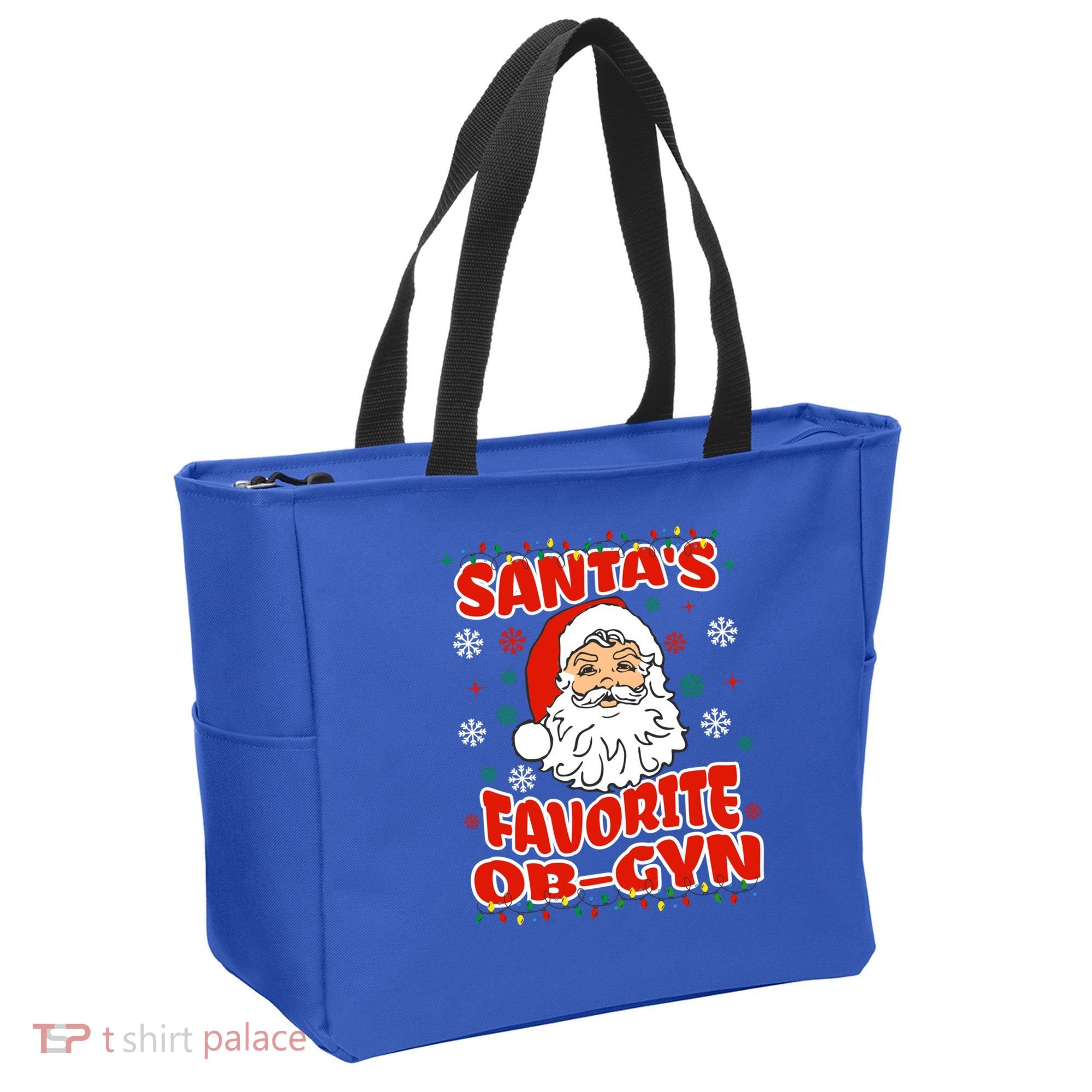 SantaS Favorite Obgyn Christmas Pregnancy Doctor Pajama Swea Tote Bag