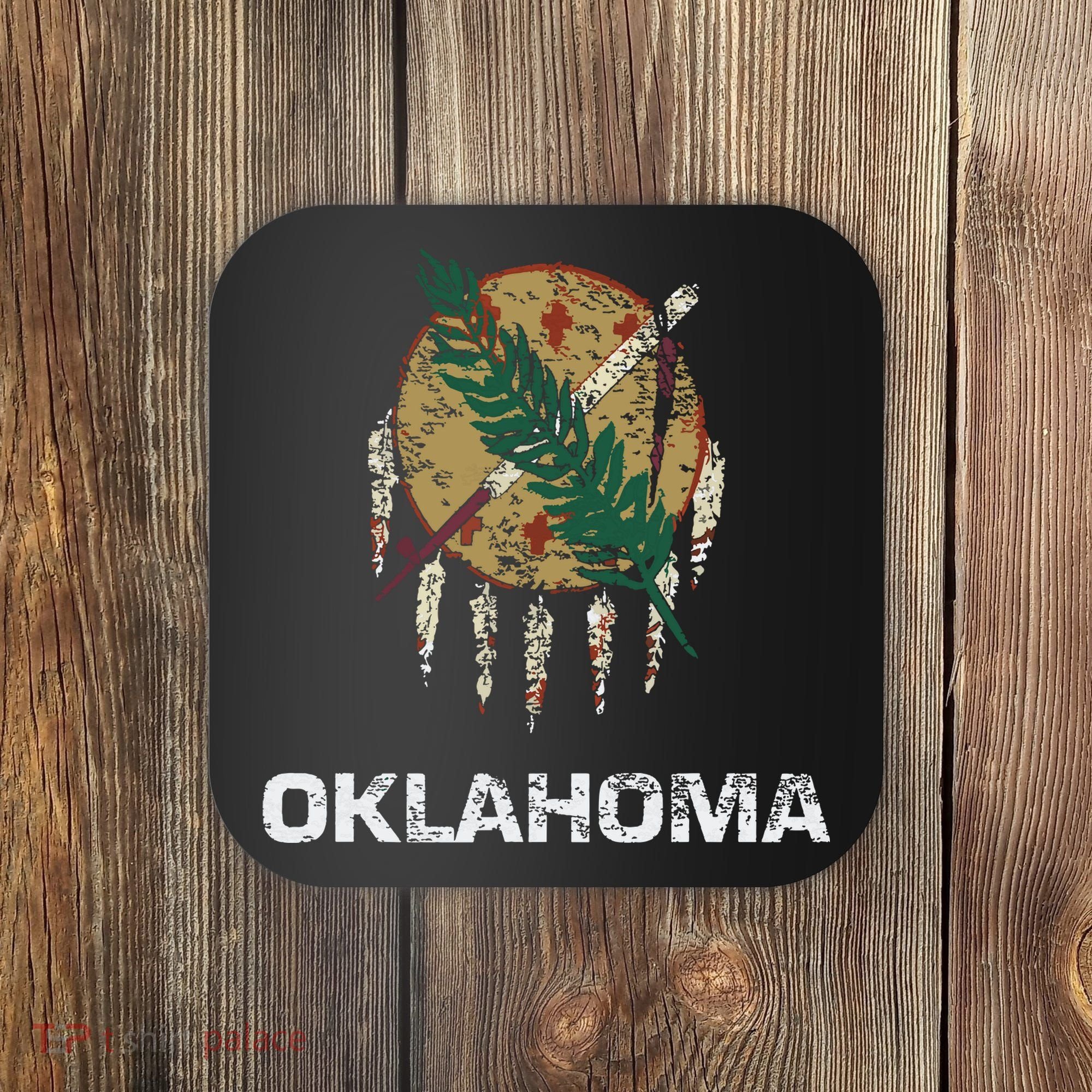 State Flag Of Oklahoma Tulsa Norman Oklahoma City Coaster