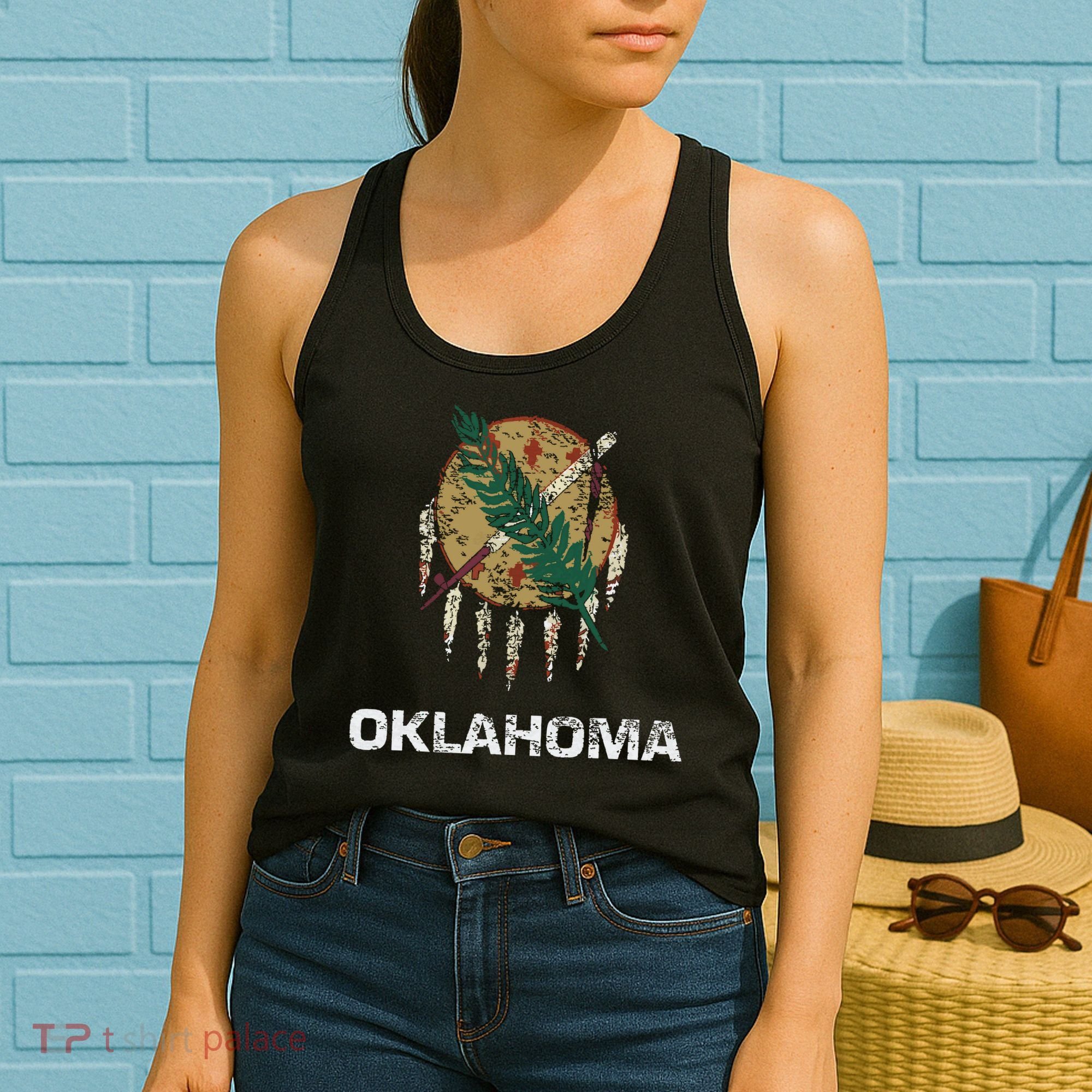 State Flag Of Oklahoma Tulsa Norman Oklahoma City Women's Tank Top