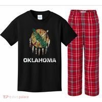 State Flag Of Oklahoma Tulsa Norman Oklahoma City Kids Plaid Pajama Set thumb 0