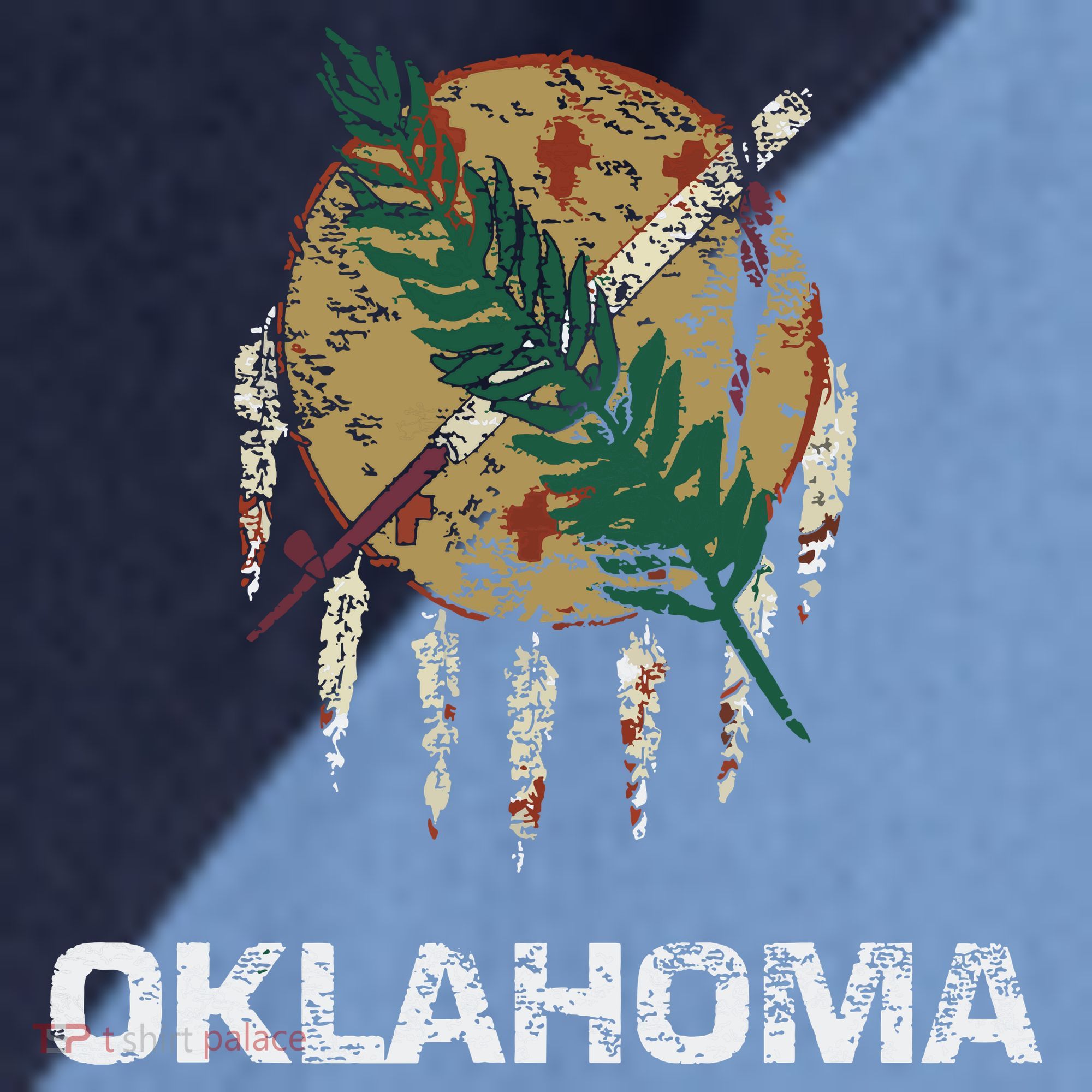 State Flag Of Oklahoma Tulsa Norman Oklahoma City Raglan Baseball Sleeve Shirt