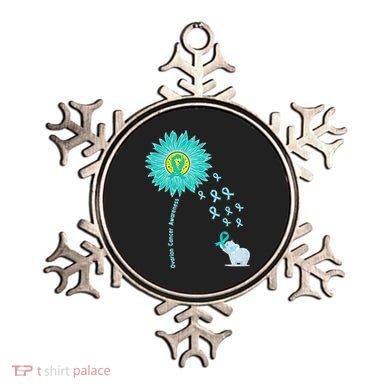 Support For Ovarian Cancer Awareness Teal Ribbon Product Ornament