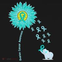 Support For Ovarian Cancer Awareness Teal Ribbon Product Ornament thumb 1