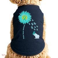 Support For Ovarian Cancer Awareness Teal Ribbon Product Doggie Tank thumb 0