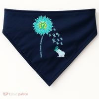 Support For Ovarian Cancer Awareness Teal Ribbon Product USA-Made Doggie Bandana thumb 0