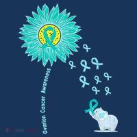 Support For Ovarian Cancer Awareness Teal Ribbon Product Sweatshirt thumb 3