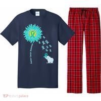 Support For Ovarian Cancer Awareness Teal Ribbon Product Pajama Set thumb 0