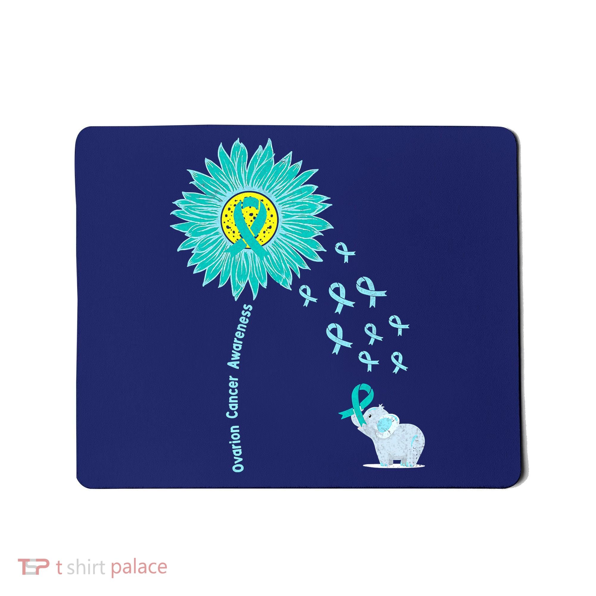 Support For Ovarian Cancer Awareness Teal Ribbon Product Mousepad