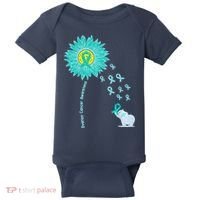 Support For Ovarian Cancer Awareness Teal Ribbon Product Baby Bodysuit thumb 0