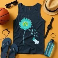 Support For Ovarian Cancer Awareness Teal Ribbon Product Tank Top thumb 4