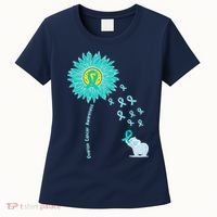 Support For Ovarian Cancer Awareness Teal Ribbon Product Women's T-Shirt thumb 0