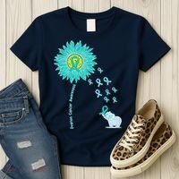 Support For Ovarian Cancer Awareness Teal Ribbon Product Women's T-Shirt thumb 3