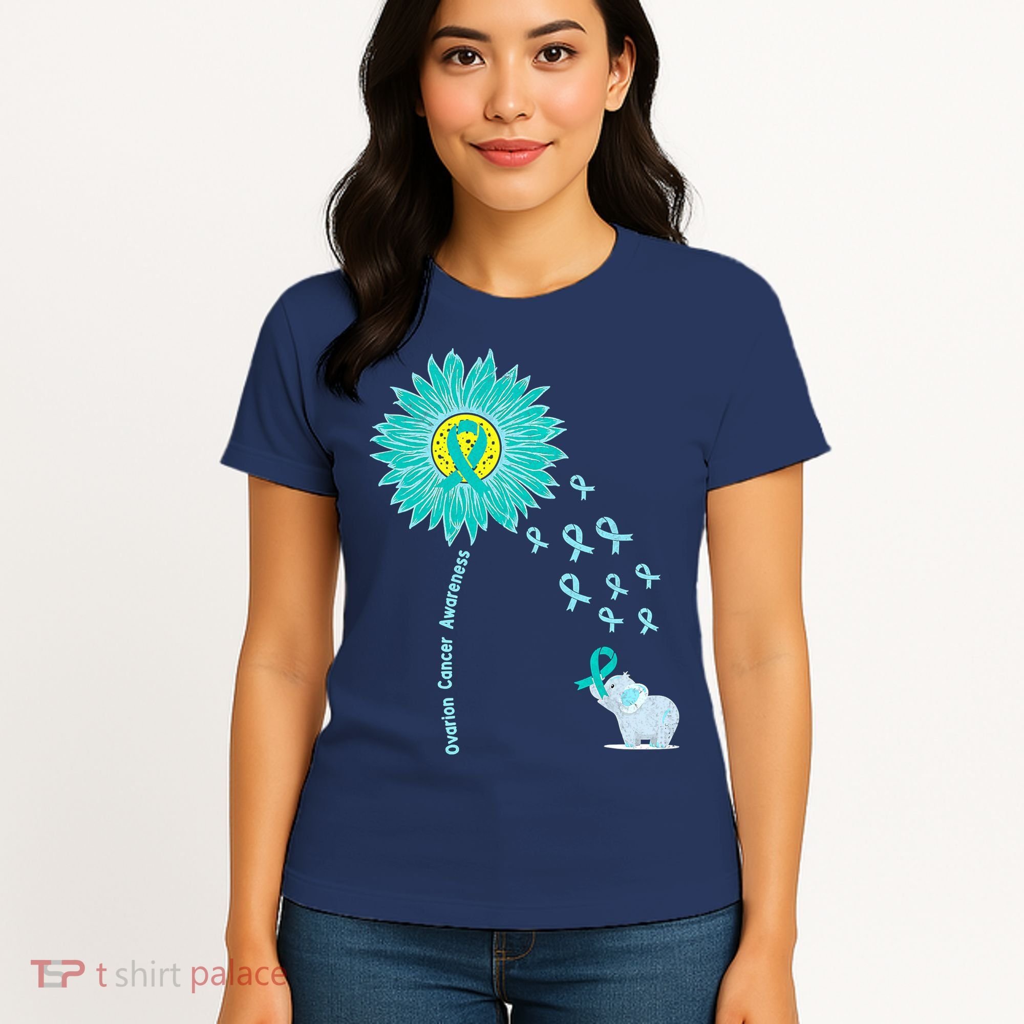 Support For Ovarian Cancer Awareness Teal Ribbon Product Women's T-Shirt