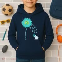 Support For Ovarian Cancer Awareness Teal Ribbon Product Kids Hoodie thumb 2