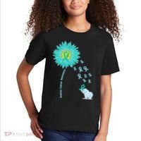 Support For Ovarian Cancer Awareness Teal Ribbon Product Kids T-Shirt thumb 2