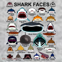 Shark Faces Of All Kinds The Baniff Cuffed Pom Beanie thumb 2